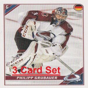 Philipp Grubauer Hockey Card Collection - 3 Card Set